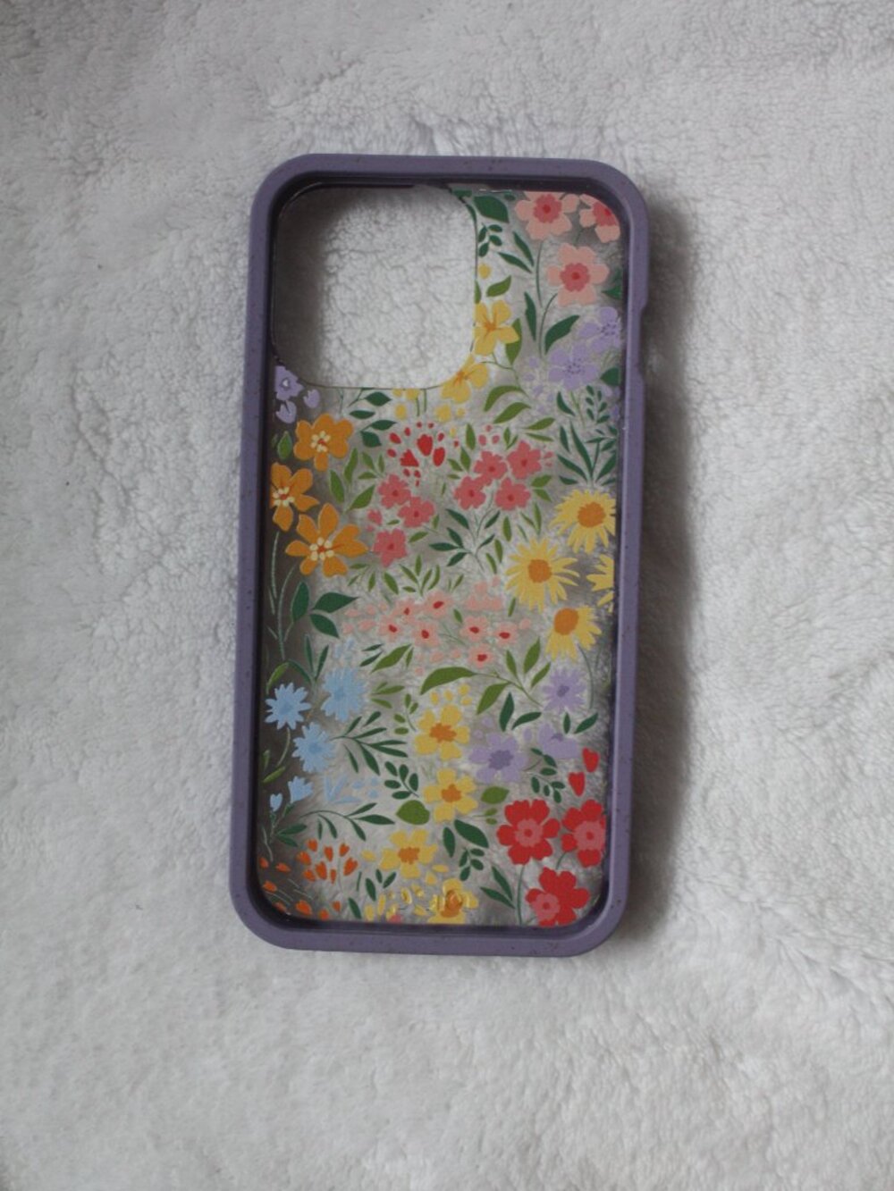 Brand New Pela Compostable Phone Case iPhone 13 Pro Purple Multicolor Floral